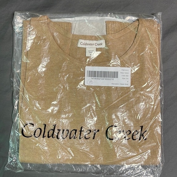 New Coldwater Creek sleeveless women’s shirt / top size small - Picture 3 of 3
